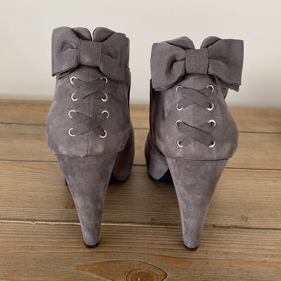 G by Guess Gray Bootie Heels - Picture 2 of 5
